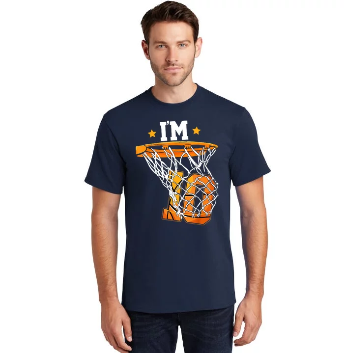 10th Birthday Basketball I'm 10 Birthday Party Tall T-Shirt