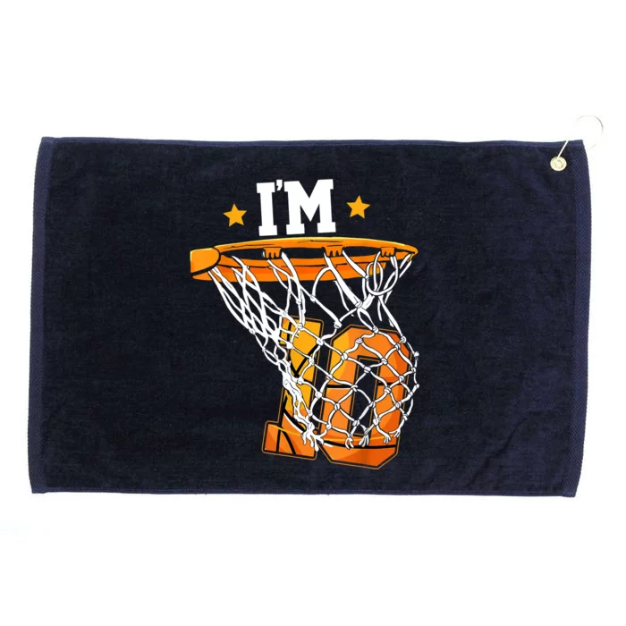 10th Birthday Basketball I'm 10 Birthday Party Grommeted Golf Towel