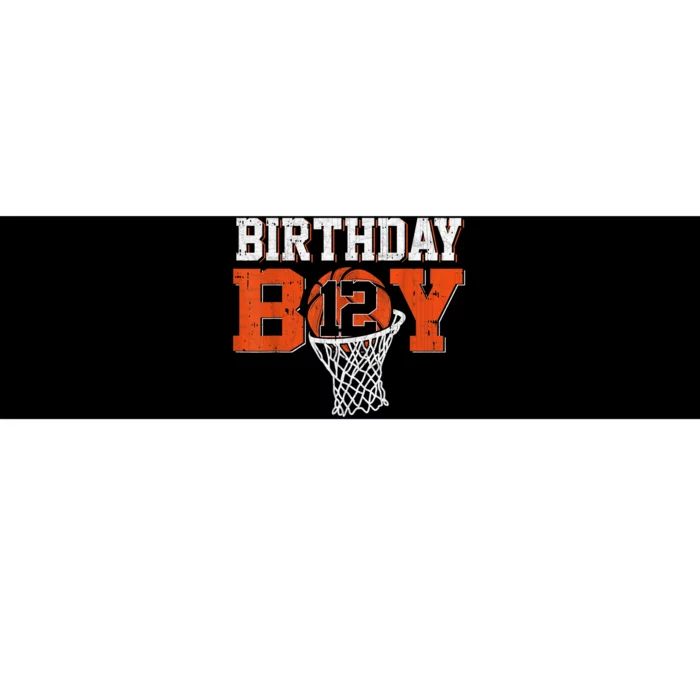 12th Birthday Boy Basketball Lover 12 Years Old Bday Bumper Sticker