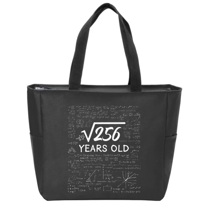 16 Birthday Boy Men Son Him Girl Funny Math 16th Birthday Zip Tote Bag