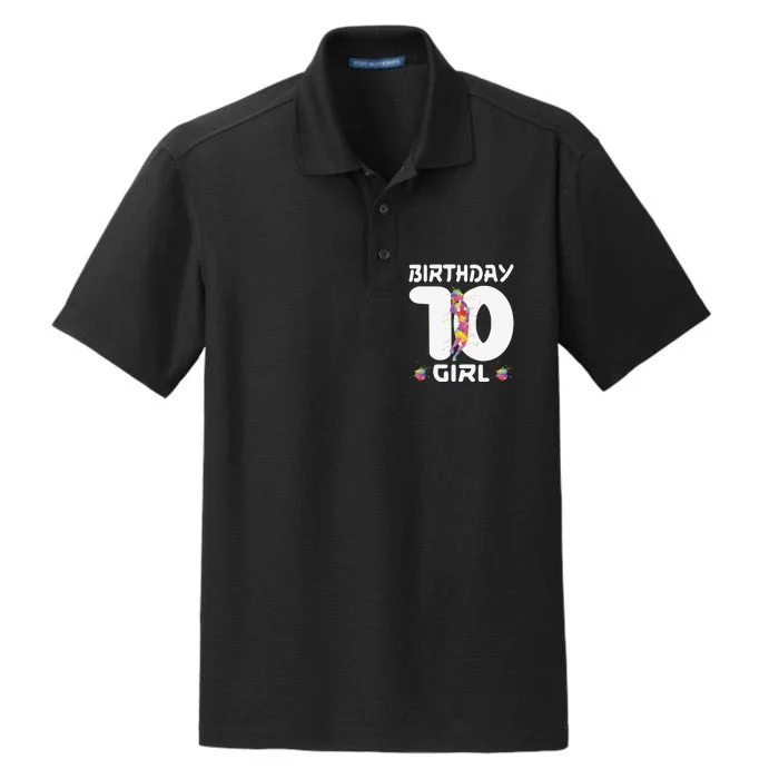 10th Birthday Basketball Ten 10 Year Old Dry Zone Grid Performance Polo