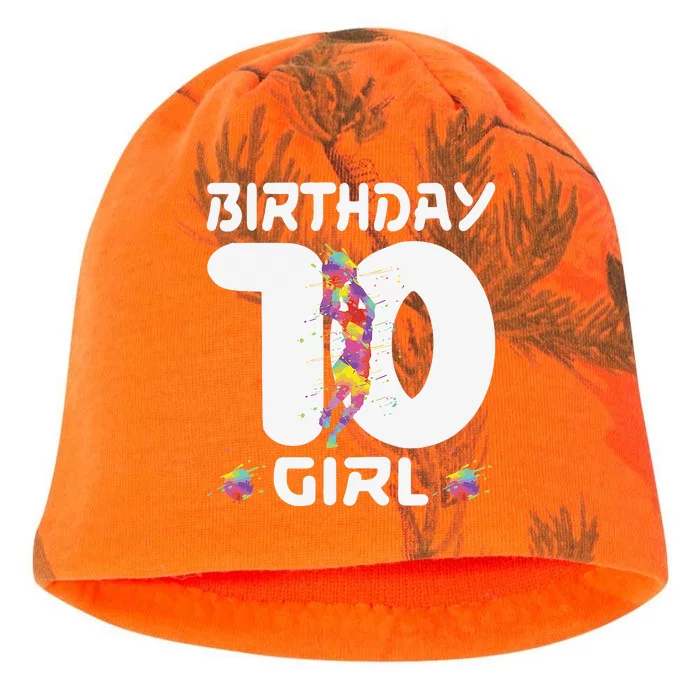 10th Birthday Basketball Ten 10 Year Old Kati - Camo Knit Beanie