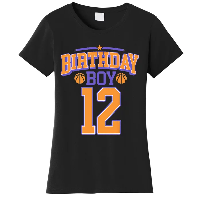 12th Birthday Boy Basketball Lover 12 Years Old Bday Women's T-Shirt