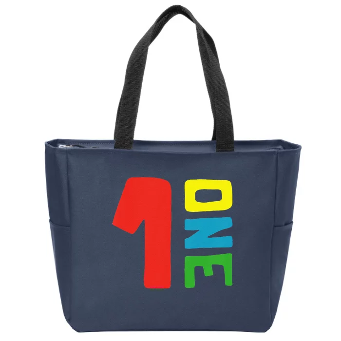 1th Birthday Boy 1 Year Old Age 1 Age One Zip Tote Bag