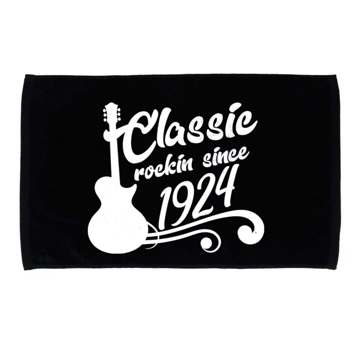 100th Birthday Classic Rockin Since 1924 Microfiber Hand Towel