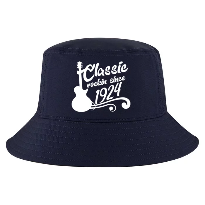 100th Birthday Classic Rockin Since 1924 Cool Comfort Performance Bucket Hat