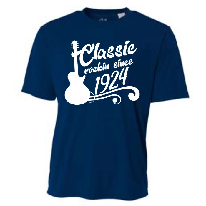 100th Birthday Classic Rockin Since 1924 Cooling Performance Crew T-Shirt