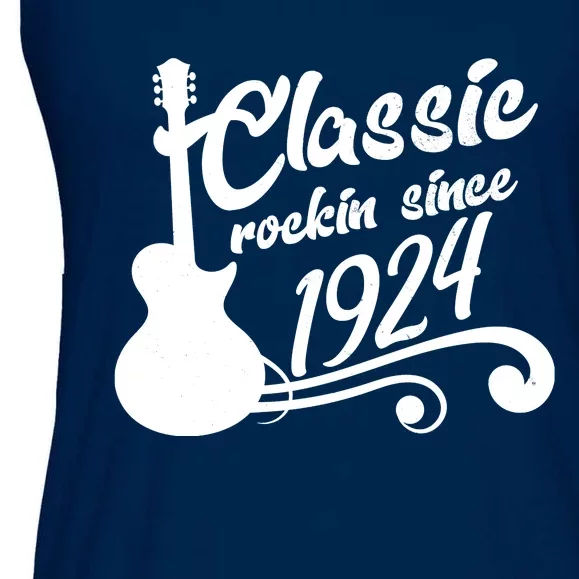 100th Birthday Classic Rockin Since 1924 Ladies Essential Flowy Tank