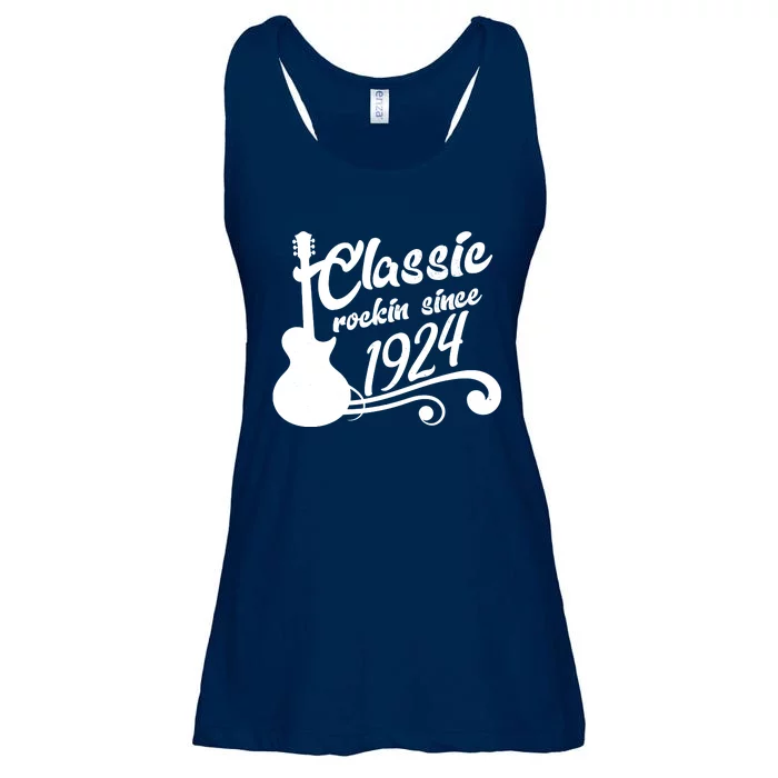 100th Birthday Classic Rockin Since 1924 Ladies Essential Flowy Tank