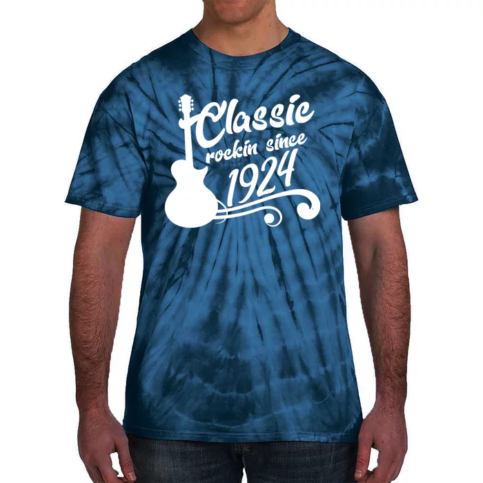 100th Birthday Classic Rockin Since 1924 Tie-Dye T-Shirt