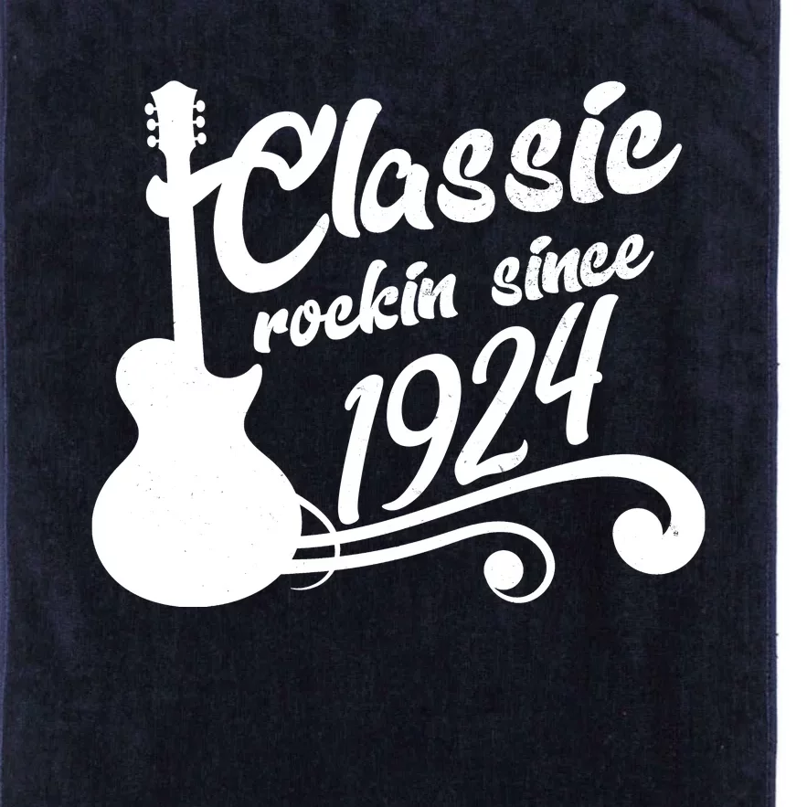 100th Birthday Classic Rockin Since 1924 Platinum Collection Golf Towel