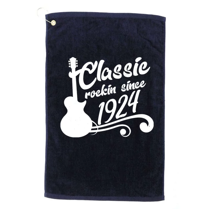 100th Birthday Classic Rockin Since 1924 Platinum Collection Golf Towel