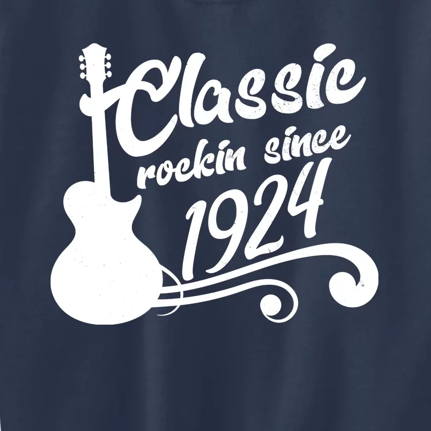 100th Birthday Classic Rockin Since 1924 Kids Sweatshirt