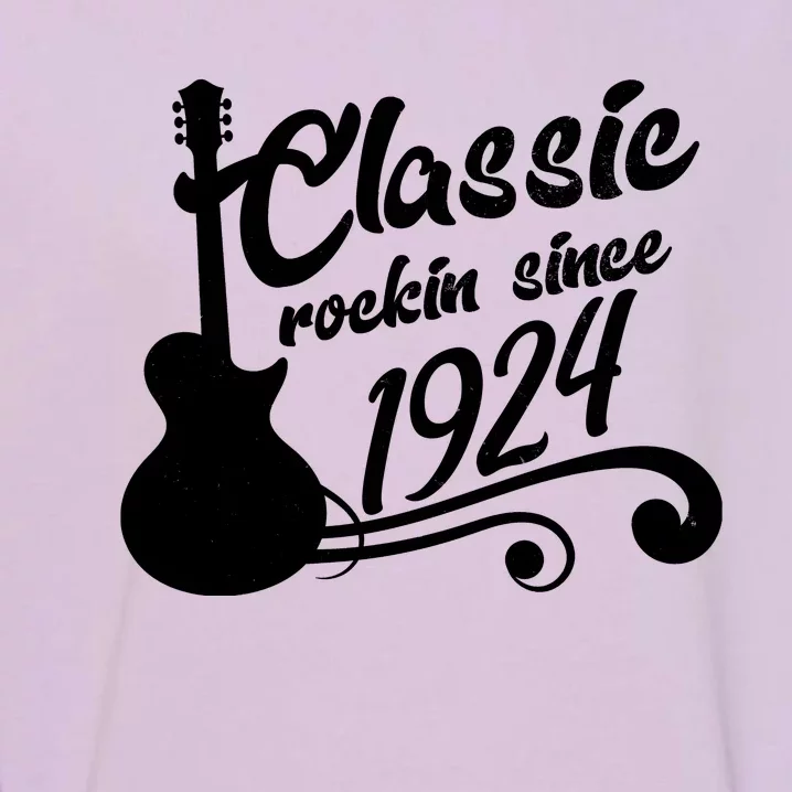 100th Birthday Classic Rockin Since 1924 Garment-Dyed Sweatshirt