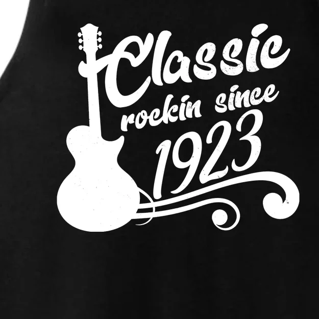 100th Birthday Classic Rockin Since 1923 Ladies Tri-Blend Wicking Tank