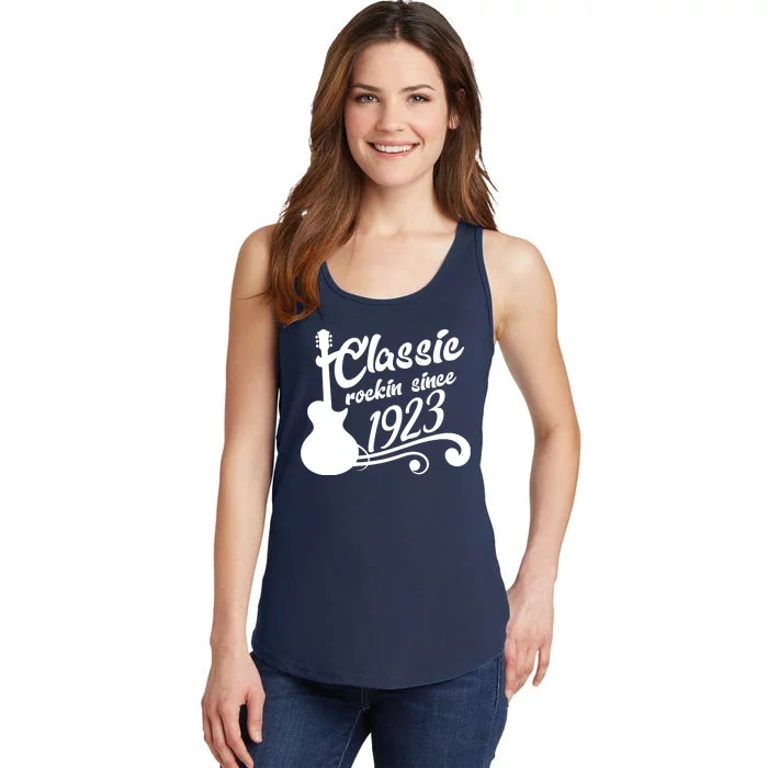 100th Birthday Classic Rockin Since 1923 Ladies Essential Tank