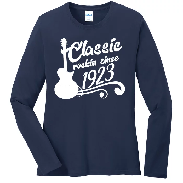 100th Birthday Classic Rockin Since 1923 Ladies Long Sleeve Shirt