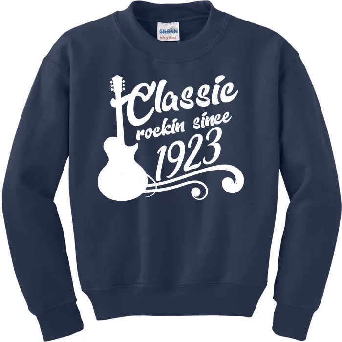 100th Birthday Classic Rockin Since 1923 Kids Sweatshirt