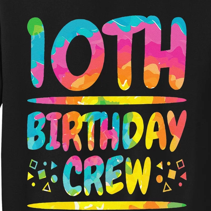 10th Birthday Crew Family, 10th Birthday Party Friends Group Sweatshirt