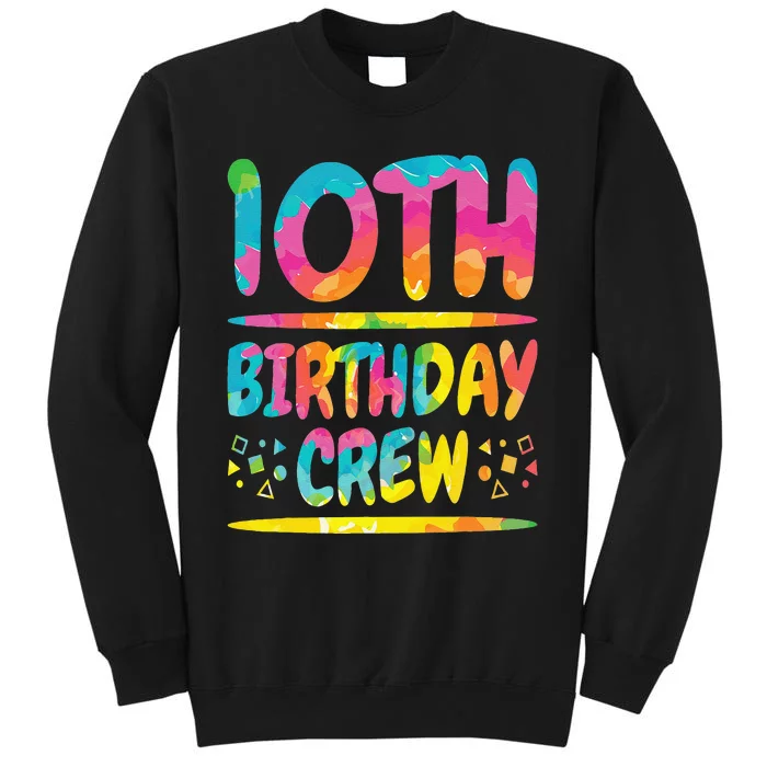 10th Birthday Crew Family, 10th Birthday Party Friends Group Sweatshirt