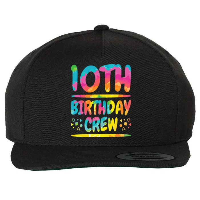 10th Birthday Crew Family, 10th Birthday Party Friends Group Wool Snapback Cap