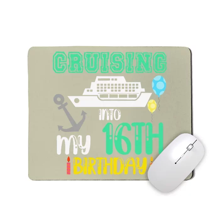 16th Birthday Cruise Trip Vacation Birthday Cruse Mousepad