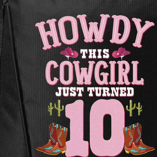 10th Birthday Cow Howdy Western Themed Birthday City Backpack