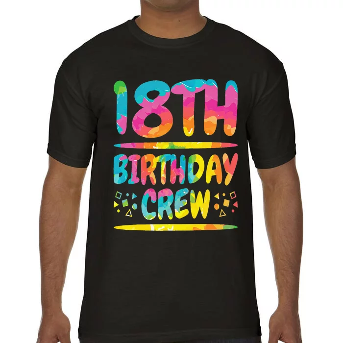 18th Birthday Crew Family, 18th Birthday Party Friends Group Comfort Colors T-Shirt