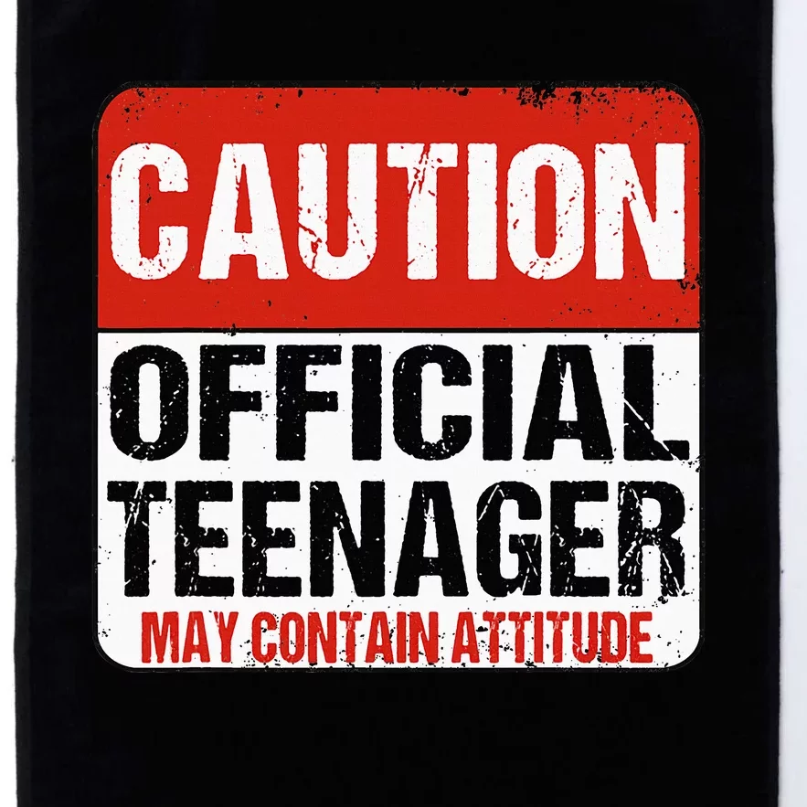 13 Birthday Caution Nager Boy 13yr 13th Birthday Platinum Collection Golf Towel