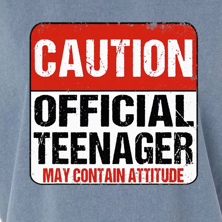 13 Birthday Caution Nager Boy 13yr 13th Birthday Garment-Dyed Women's Muscle Tee