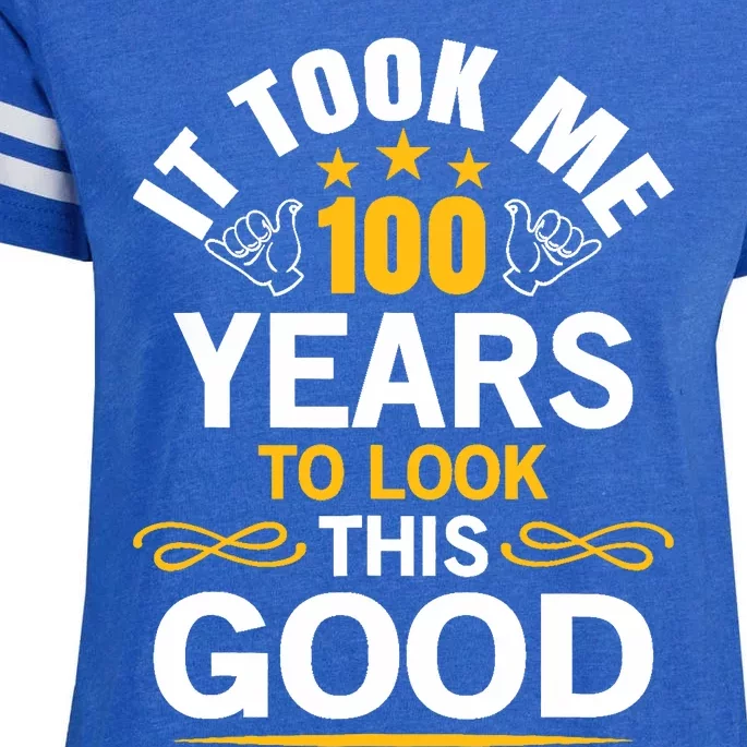 100th Birthday design Took Me 100 Years Old Birthday Enza Ladies Jersey Football T-Shirt