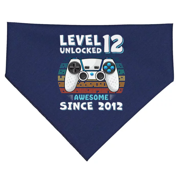 12th Birthday Decoration Boy 12yr 12 Year Old Birthday USA-Made Doggie Bandana