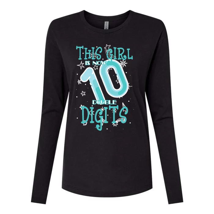 10th Birthday Design Is Now 10 Double Digits 10 Years Womens Cotton Relaxed Long Sleeve T-Shirt