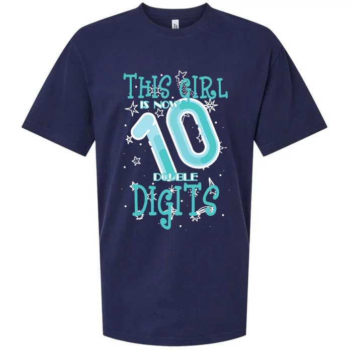 10th Birthday Design Is Now 10 Double Digits 10 Years Sueded Cloud Jersey T-Shirt