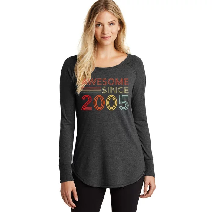 18 Birthday Decorations 2005 BDay 18th Birthday Women's Perfect Tri Tunic Long Sleeve Shirt