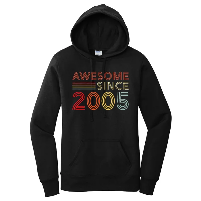 18 Birthday Decorations 2005 BDay 18th Birthday Women's Pullover Hoodie