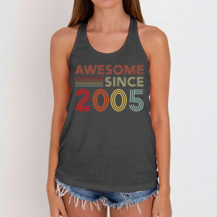 18 Birthday Decorations 2005 BDay 18th Birthday Women's Knotted Racerback Tank