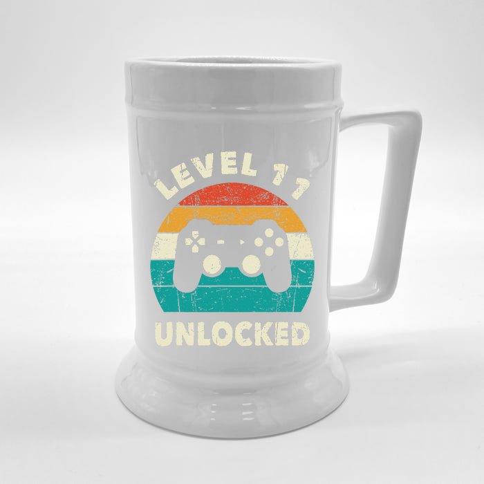 11th Birthday Decoration Gift Level 11 Unlocked Video Gamer Front & Back Beer Stein