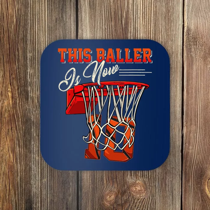 10th Birthday For Boy Basketball 10 Years Old Gift Coaster