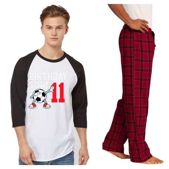 11th Birthday Football Soccer 11 Year Old Raglan Sleeve Pajama Set