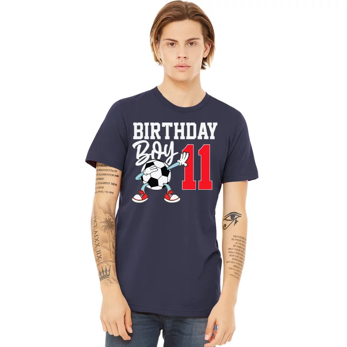 11th Birthday Football Soccer 11 Year Old Premium T-Shirt