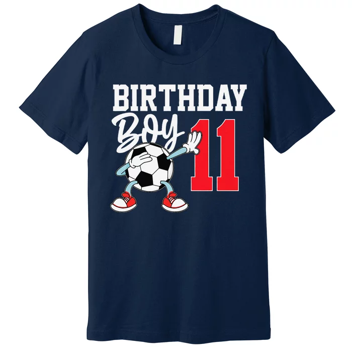 11th Birthday Football Soccer 11 Year Old Premium T-Shirt