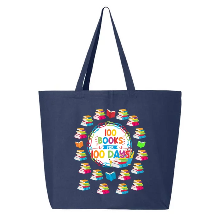 100 Books For 100 Days 100th Day Of School Gift Teacher Meaningful Gift 25L Jumbo Tote