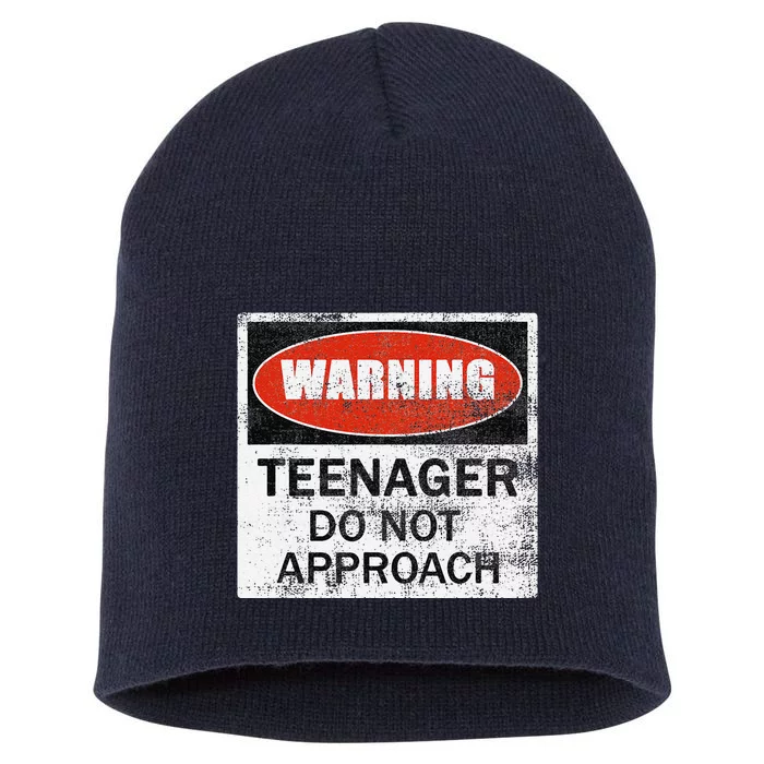 13th Birthday Fun Warning Official Teenager Do Not Approach Short Acrylic Beanie