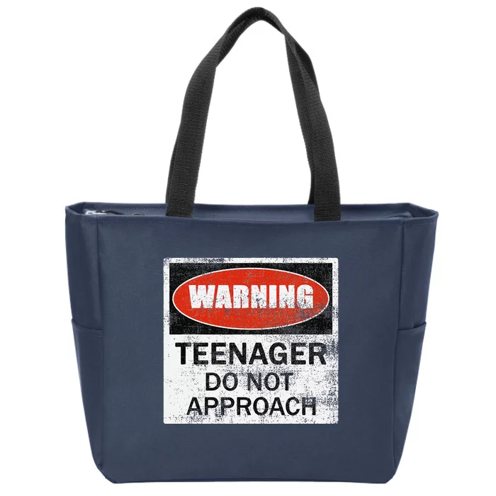 13th Birthday Fun Warning Official Teenager Do Not Approach Zip Tote Bag