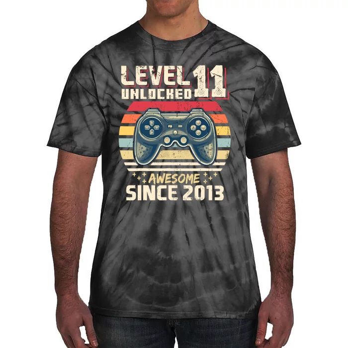 11th Birthday Gamer 11 Year Old Funny Bday Boy Eleven Son Tie-Dye T-Shirt