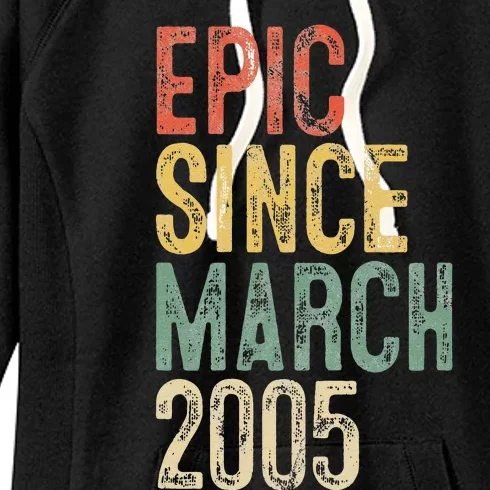 17th Birthday Gifts Epic Since March 2005 17 Year Old Women's Fleece Hoodie