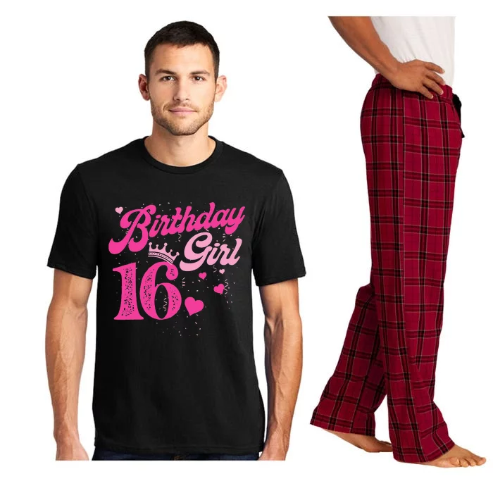 16th Birthday Girl Crown 16 Years Old Bday Pajama Set