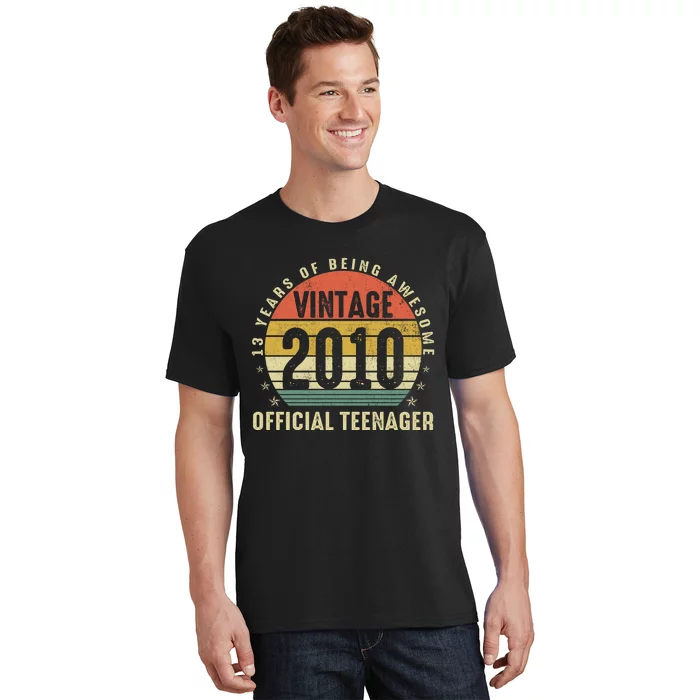 13th Birthday Gifts Vintage 2010 Teenager 13 Years Old T-Shirt