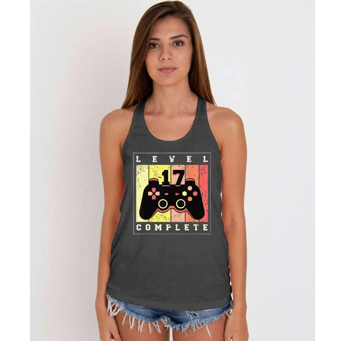 17Th Birthday Gamer Level 17 Complete Women's Knotted Racerback Tank